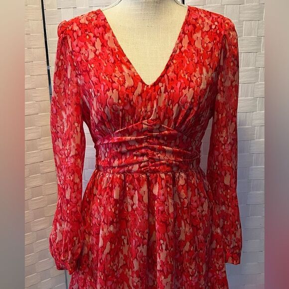 SHEIN pink Long sleeve spring dress Size 4 - Picture 3 of 8